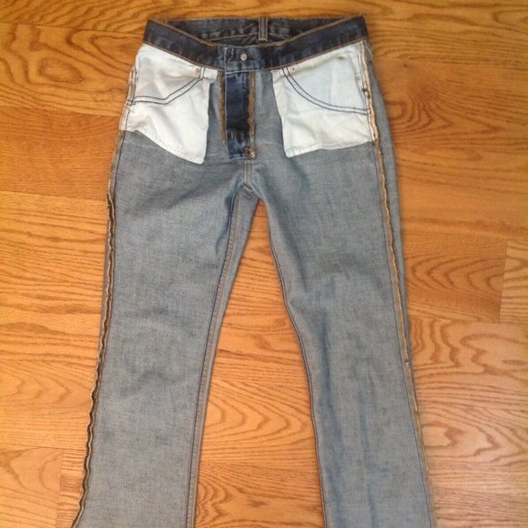 VTG Y2K EARL MID RISE JEANS BLUE COTTON DENIM WOMENS 25 28"x28.5" CROPPED USA - Picture 12 of 14